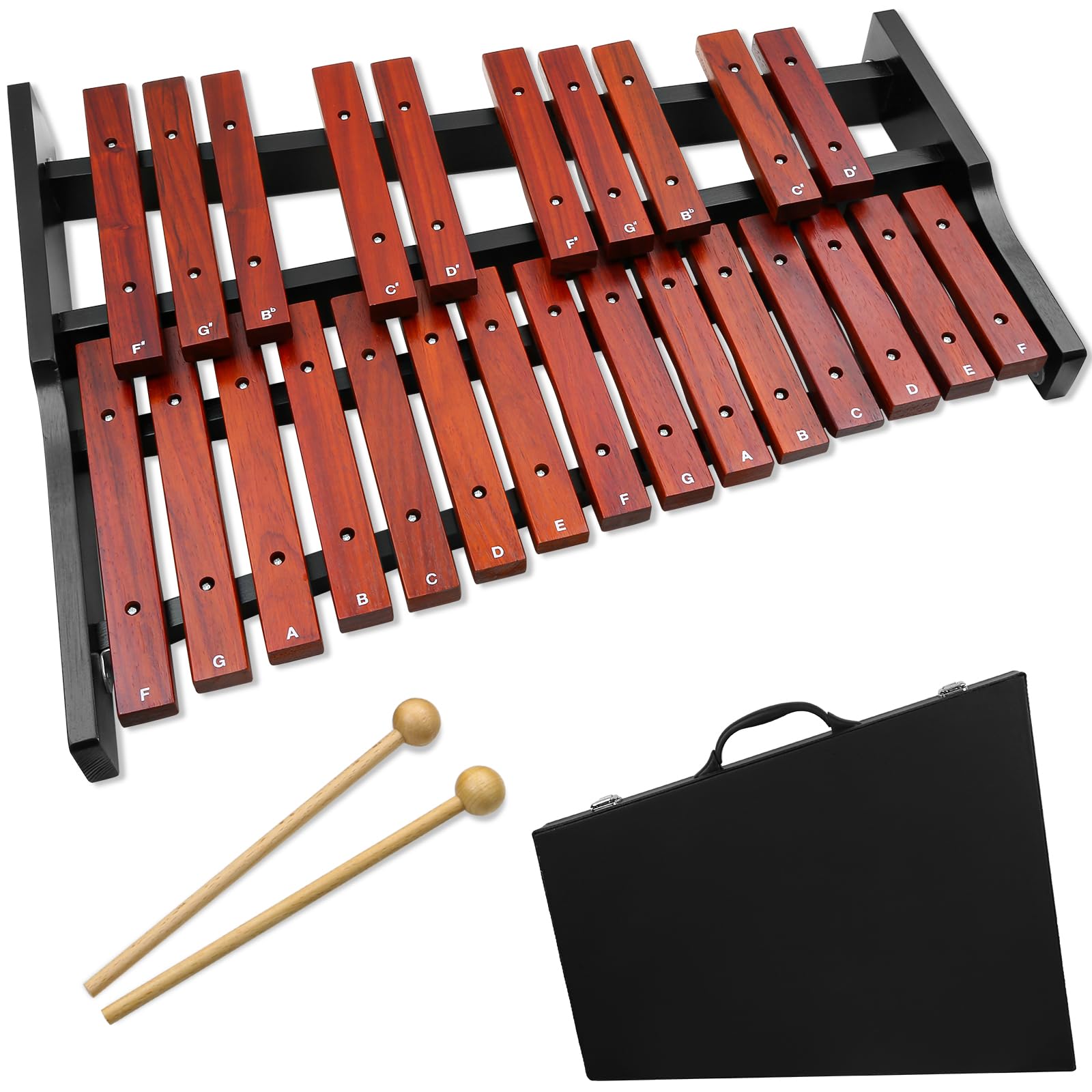 木製木琴 マレット付き 約90cm Amazon | Marimba 木琴 プロフェッショナル 木製 - 25/32/37 キー 大人